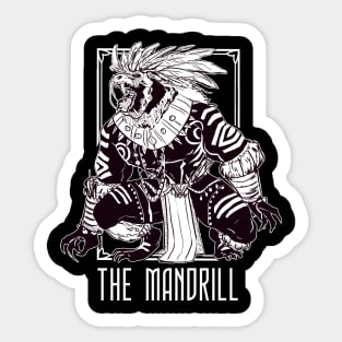 THE MANDRILL (BLACK BG) Sticker